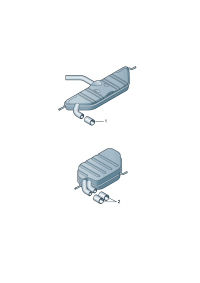 5G0071905B-Muffler assy-rr Pipe, exhaust: Porsche panamera: