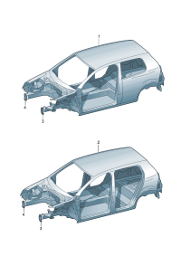 5KD800401B-Body, band primed Door, fender & Trunk lid