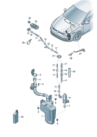 5H0971445-Duct-cable Cover, drain