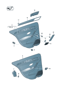 5GG867085AQGT-Plate, titanium black