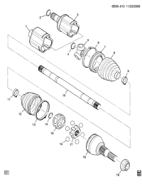 88957151-Kit-fr wheel drive shaft repair (incl 1,2, 4-9,11-18) (AC-DELCO #88957151)