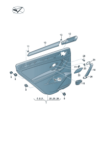 5NA867211F-Garnish assy-dr