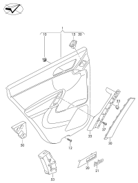 5N0867211GXPM-Finisher, door (artificial leather)