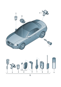8K0959754CCTKE-Sender unit Be sure when ordering Plate no.167l