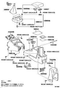 5563242010-SUPPORT, INSTRUMENT PANEL UNDER TRAY, NO.2