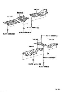 5815226040-INSULATOR SUB-ASSY, CENTER FLOOR HEAT, NO.2