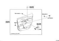 6761008290B2-BOARD SUB-ASSY, FRONT DOOR TRIM, RH