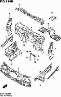 5891057M50-PANEL COMP,FR WHEEL HOUSING,L