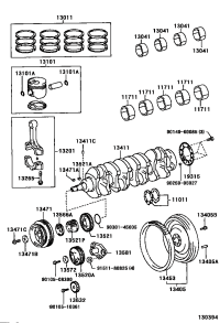 1101164010-WASHER SET, CRANKSHAFT THRUST