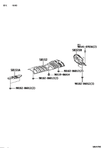 5815258010-INSULATOR SUB-ASSY, CENTER FLOOR HEAT, NO.2