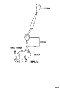 3350412250C0-KNOB SUB-ASSY SHIFT