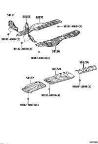 583270C050-INSULATOR, MAIN MUFFLER HEAT