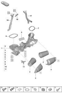9GT129816-AIR FILTER ELMT-3(E90)X1(E84)