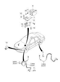0K31L4373XD-SUB ASSY-FRONT SENSOR, LH