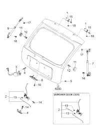 0K34A63620A-LIFTER ASSY-TAIL GATE LH