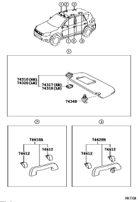 7432042501A1-VISOR ASSY, LH