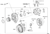 270600L022-ALTERNATOR, 12V 80A 4PK, TOYOTA