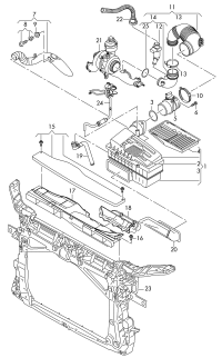 5Q0129654L-RADIATOR HOSE W124/E200/E220