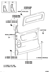6763026181B2-BOARD SUB-ASSY, REAR DOOR TRIM, RH