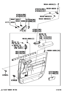 674910C020E0-GARNISH, FRONT DOOR LOWER FRAME BRACKET, RH