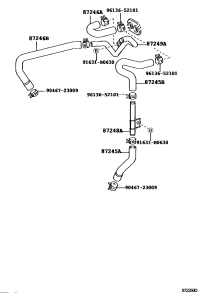 872456A230-HOSE, HEATER WATER, OUTLET B