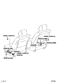 84921AE010B2-KNOB, POWER SEAT SWITCH (FOR RECLINING)