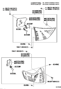 8156008040-LAMP ASSY, REAR COMBINATION, LH