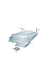 56G941077B-LED headlamp (For traffic only), rh/lh