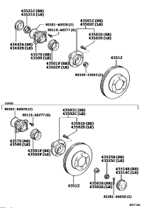 435020C021-HUB & BEARING ASSY
