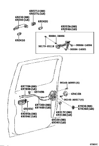 6905004020-LOCK ASSY, RR DOOR
