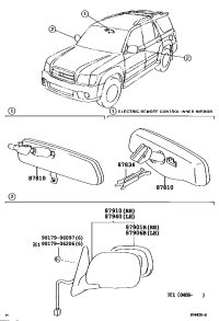879080C060-MIRROR SUB-ASSY, OUTER REAR VIEW, RH
