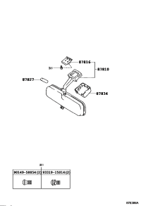 8781090K04B0-MIRROR ASSY, INNER REAR VIEW
