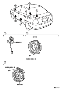 8616068090-SPEAKER ASSY, FRONT NO.1