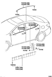 7573002290-MOULDING ASSY, RR