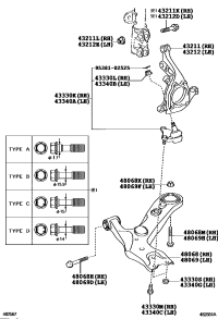 4321112460-KNUCKLE, STEERING, RH