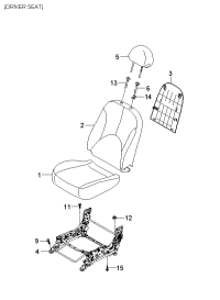 887221G000RU-GUIDE ASSY-HEADREST W/O LEVER