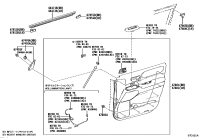 6749160140-GARNISH, FRONT DOOR LOWER FRAME BRACKET, RH