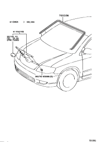 7577012200-MOULDING ASSY HOOD
