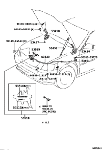 53440AA010-ROD, HOOD SUPPORT
