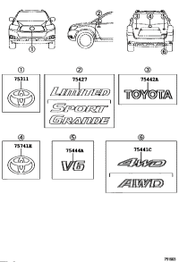 9097502191-EMBLEM, RADIATOR GRILLE (OR FRONT PANEL)