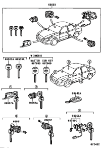 6905733280-CYLINDER & KEY SET, IGNITION SWITCH LOCK