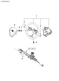 561100C850GD-BODY ASSY-STEERING WHEEL
