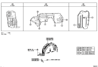 538050E120-LINER, FRONT FENDER, RH