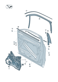 57G837462B-Window regulator without m