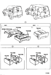 7410260060-BOX SUB-ASSY, FRONT ASH RECEPTACLE