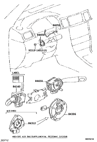 8465252050-SWITCH ASSY, WINDSHIELD WIPER