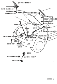 5341042010-HINGE ASSY, HOOD, RH
