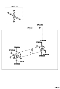 043710C080-SPIDER KIT, REAR PROPELLER SHAFT UNIVERSAL JOINT