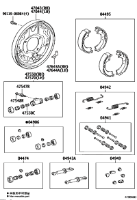 0449552121-SHOE KIT BRAKE RR