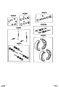 0449552120-SHOE KIT BRAKE RR